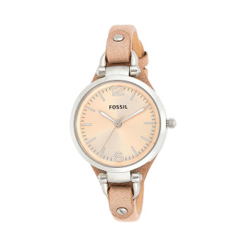 Montre à quartz en cuir - Doré rose et argenté - 02 - 33892951