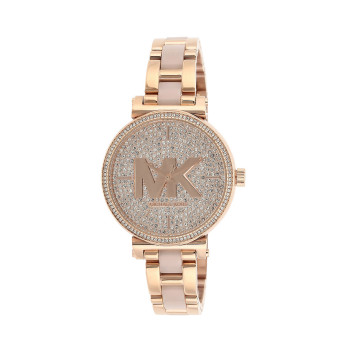 Montre à quartz en acier Sofie - Doré rose - 02 - 33892957