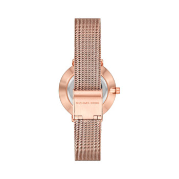 Montre à quartz en acier Pyper et 2 bracelets en cuir - Doré rose - 02 - 33892959