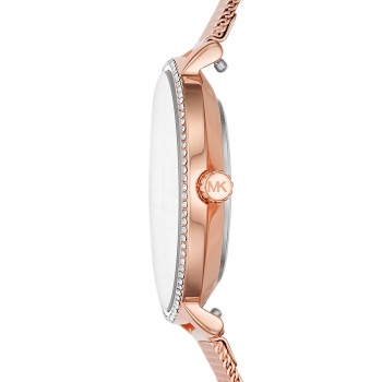 Montre à quartz en acier Pyper et 2 bracelets en cuir - Doré rose - 02 - 33892959