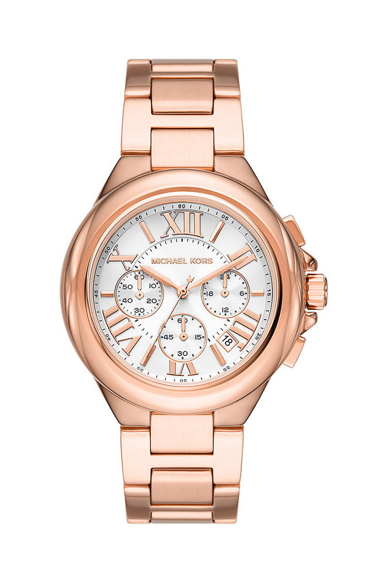 Montre à quartz en acier Camille - Doré rose - 02 - 33892961