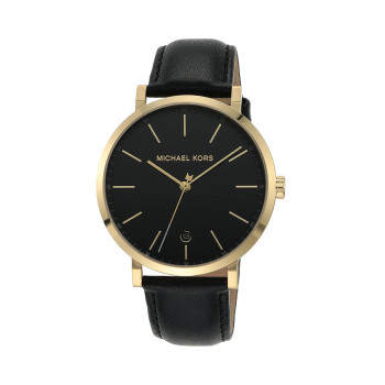 Montre à quartz en cuir Irving - Noir - 02 - 33892973