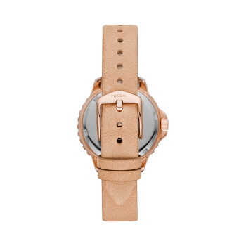 Montre à quartz en cuir - Doré rose et blanc - 02 - 33892988