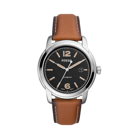 Montre automatique en cuir - Marron et noir - 02 - 33893000