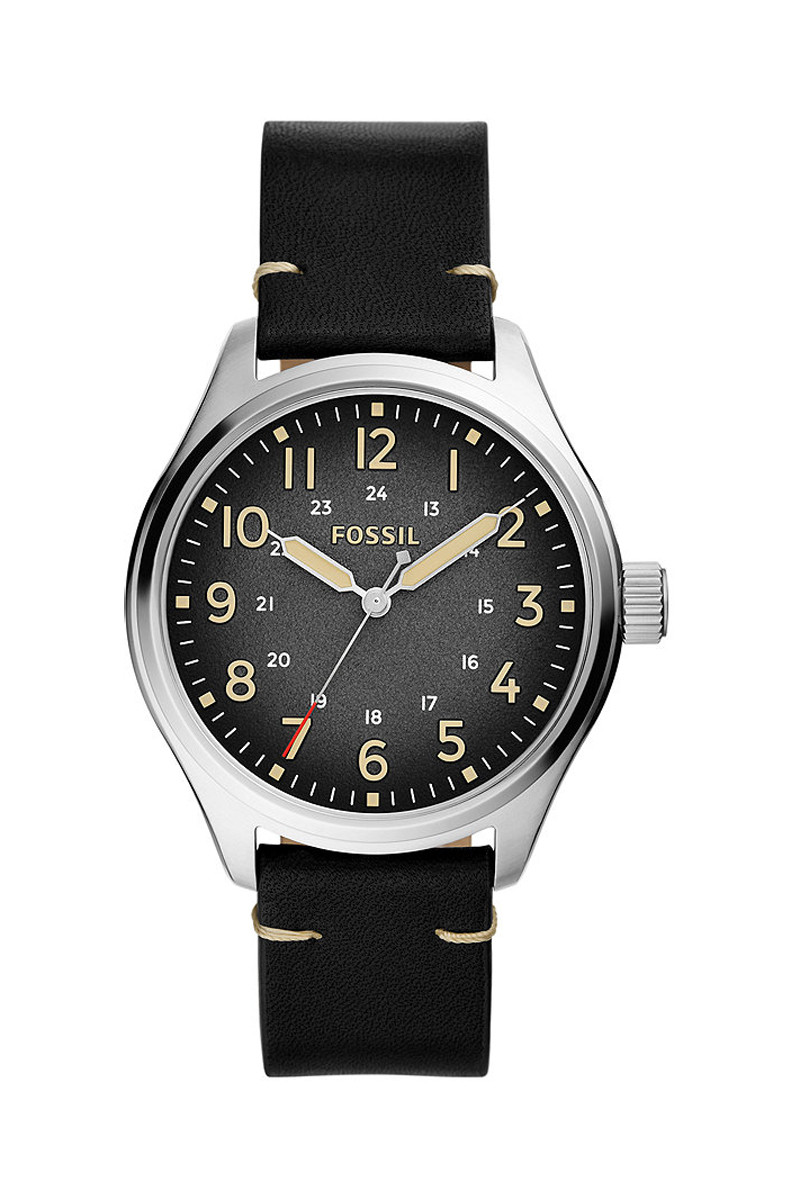 Montre à quartz en cuir - Noir - 02 - 33893002