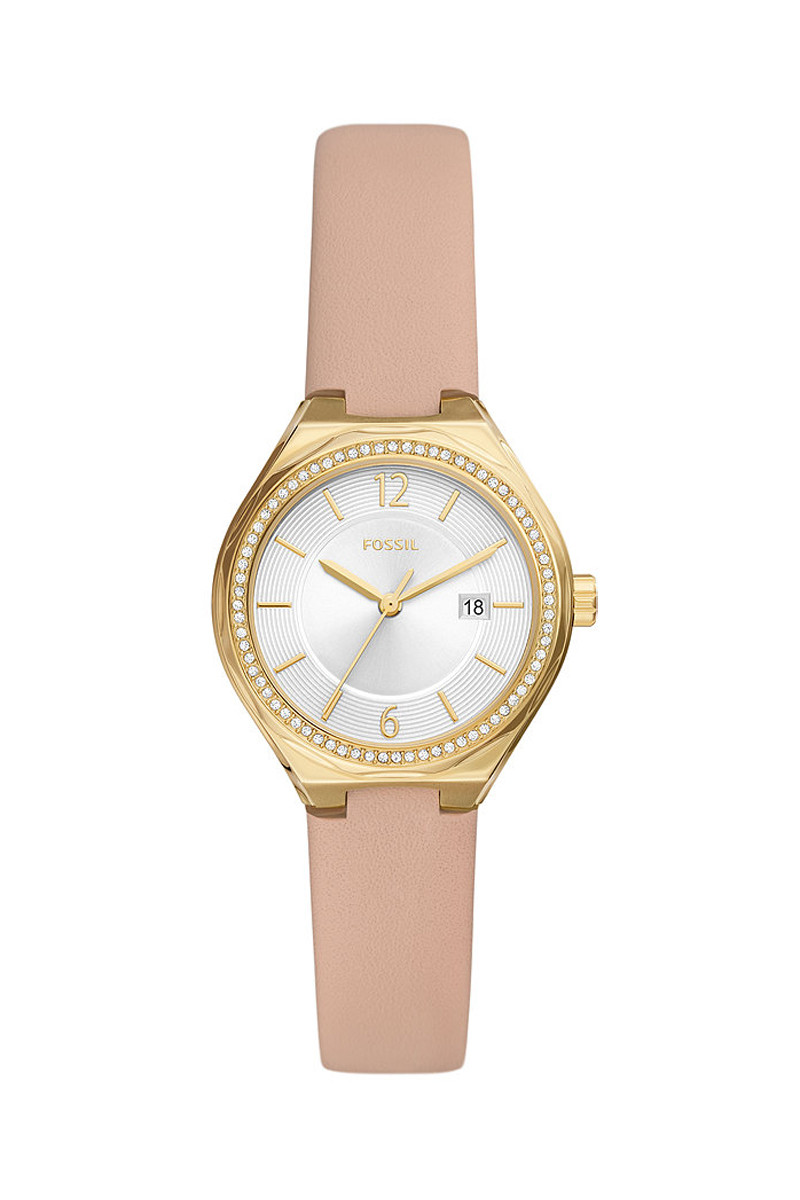 Montre à quartz en cuir Eevie - Rose et doré - 02 - 33893005