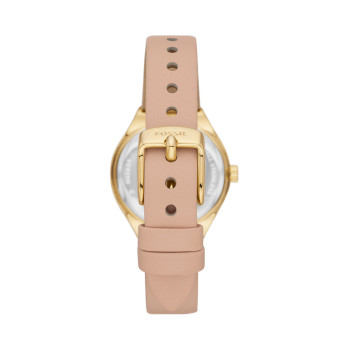 Montre à quartz en cuir Eevie - Rose et doré - 02 - 33893005