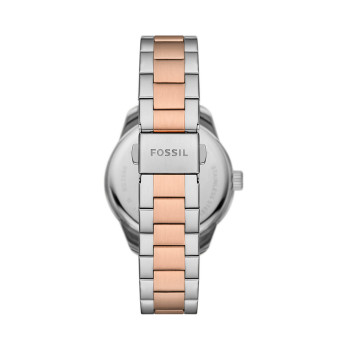 Montre à quartz en acier - Argenté et doré rose - 02 - 33893008