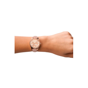 Montre à quartz en cuir Rye - Nude et doré rose - 02 - 33893010