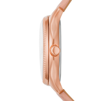 Montre à quartz en cuir Rye - Nude et doré rose - 02 - 33893010