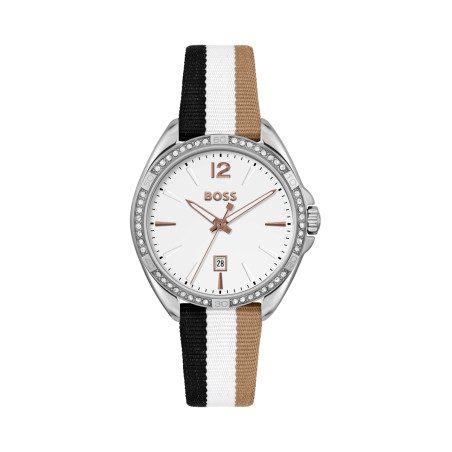 Montre à quartz en nylon - Blanc - 02 - 33893042