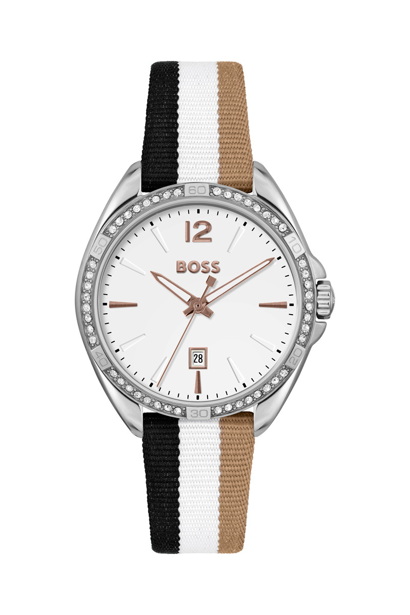 Montre à quartz en nylon - Blanc - 02 - 33893042