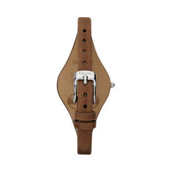 Montre à quartz en cuir - Marron et argenté - 02 - 33893136