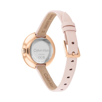 Montre à quartz en cuir - Rose et blanc - 02 - 33893160