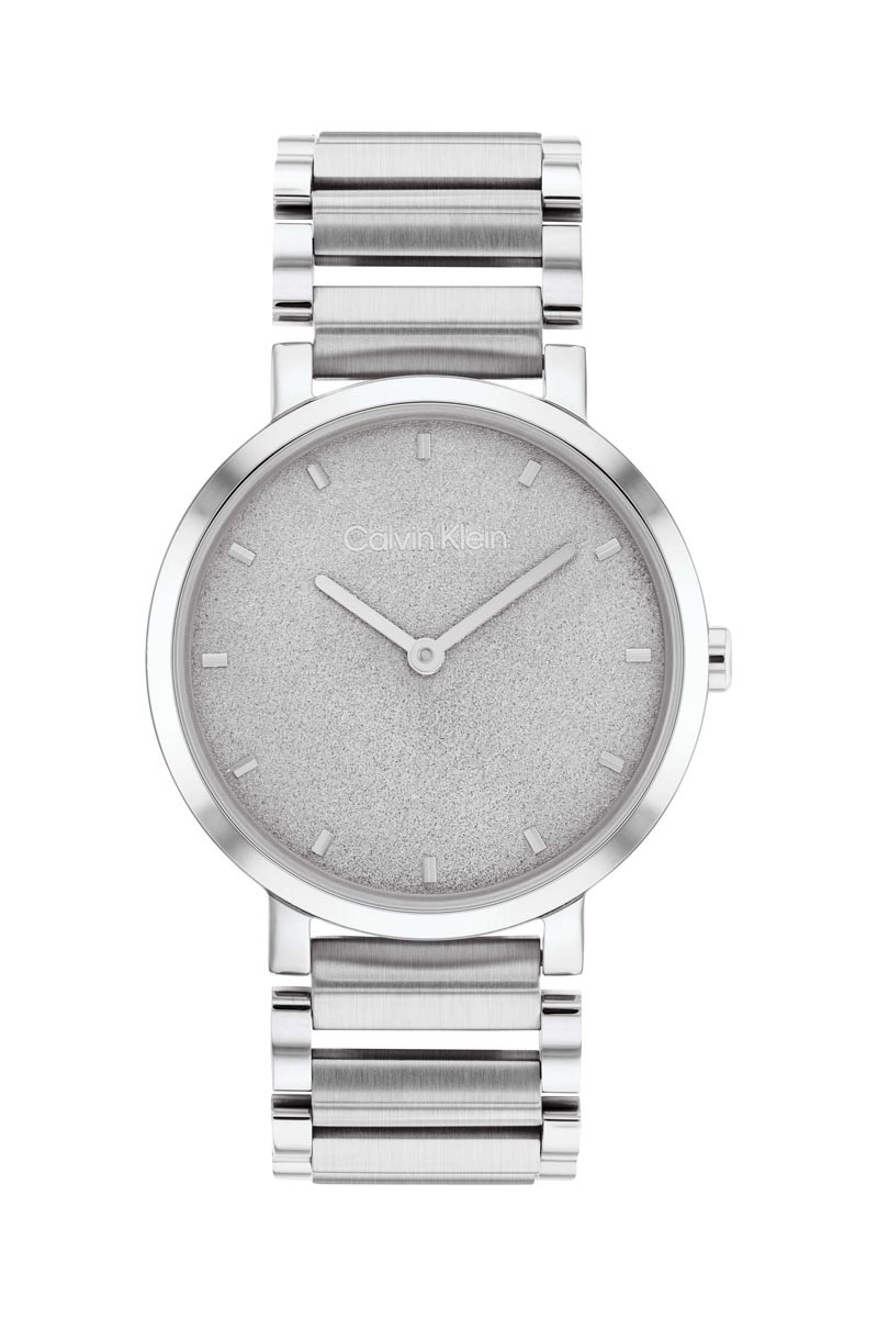 Montre à quartz en acier - Argenté - 02 - 33893166