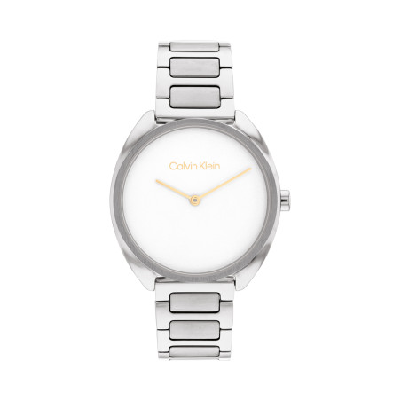 Montre à quartz en acier - Argenté et blanc - 02 - 33893167