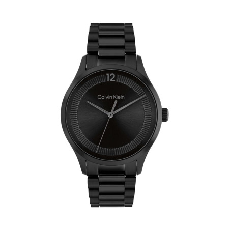 Montre à quartz en acier - Noir - 02 - 33893170