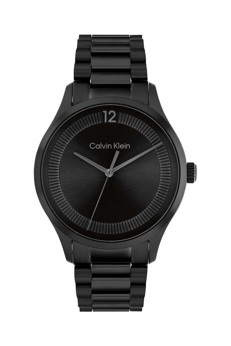 Montre à quartz en acier - Noir - 02 - 33893170