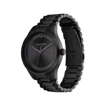 Montre à quartz en acier - Noir - 02 - 33893170