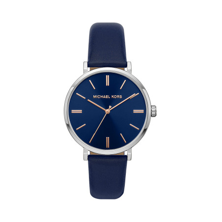 Montre à quartz en cuir Addyson - Bleu marine - 02 - 33893181