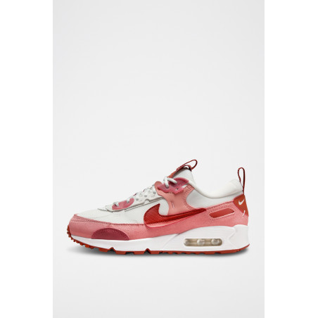 Nike Air Max 90 Futura en cuir - Blanc et rouge - 02 - 33872199