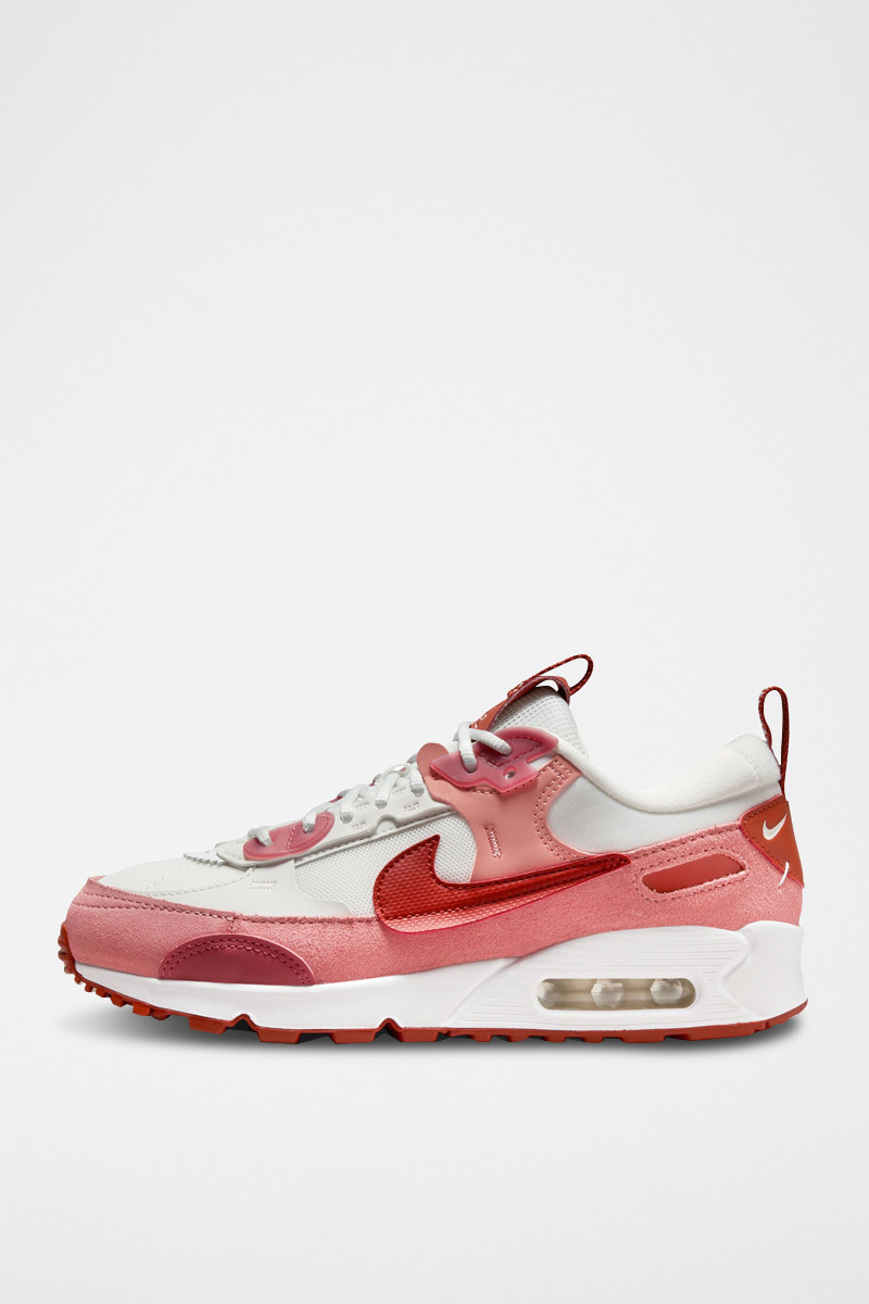 Nike Air Max 90 Futura en cuir - Blanc et rouge - 02 - 33872199