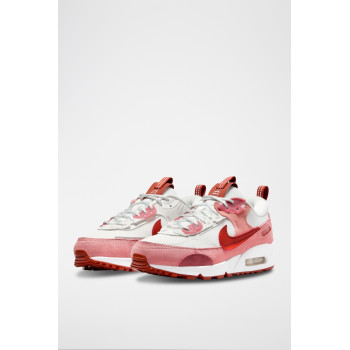 Nike Air Max 90 Futura en cuir - Blanc et rouge - 02 - 33872199