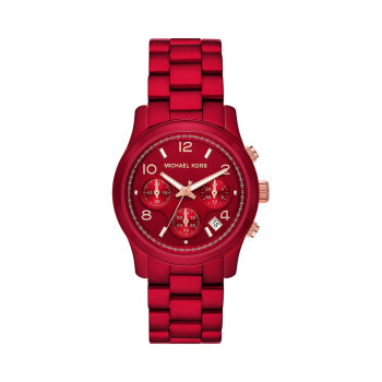 Montre à quartz en acier - Chronographe - Rouge  - 02 - 33892936