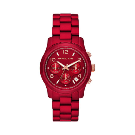 Montre à quartz en acier - Chronographe - Rouge  - 02 - 33892936