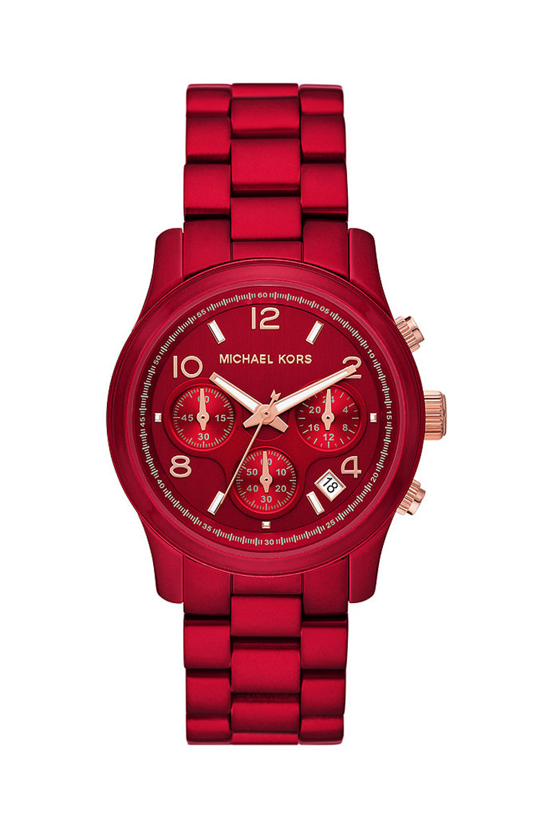 Montre à quartz en acier - Chronographe - Rouge  - 02 - 33892936