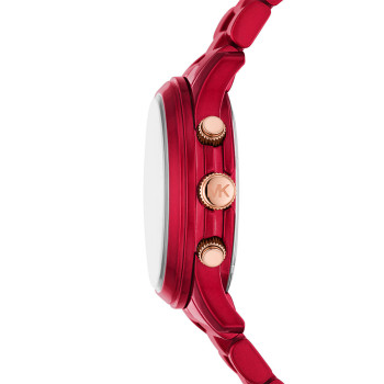 Montre à quartz en acier - Chronographe - Rouge  - 02 - 33892936