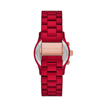 Montre à quartz en acier - Chronographe - Rouge  - 02 - 33892936