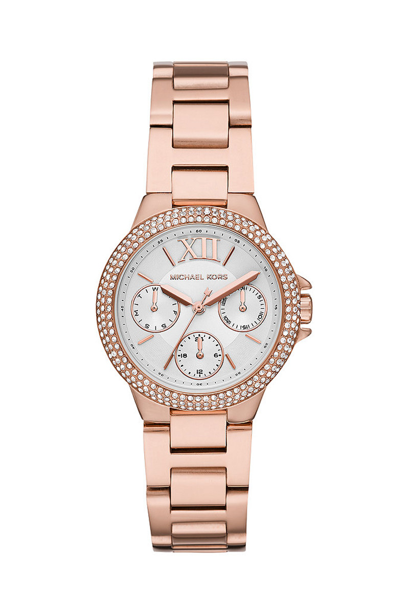 Montre à quartz en acier - Doré rose et blanc - 02 - 33892938