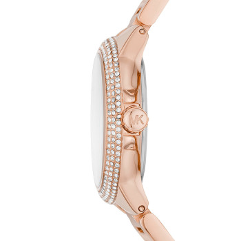 Montre à quartz en acier - Doré rose et blanc - 02 - 33892938