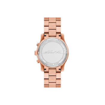 Montre à quartz en acier - Chronographe - Doré rose et blanc - 02 - 33892940