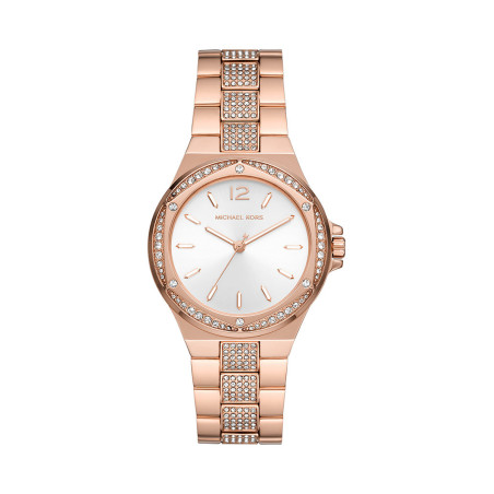 Montre à quartz en acier - Doré rose et blanc - 02 - 33892941