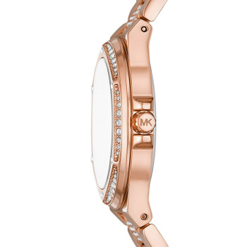 Montre à quartz en acier - Doré rose et blanc - 02 - 33892941