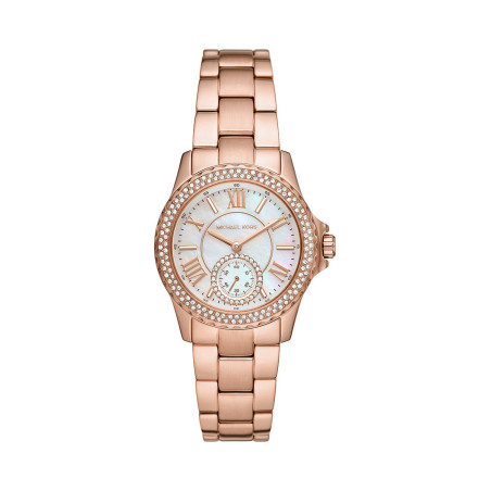 Montre à quartz en acier - Doré rose et blanc - 02 - 33892942