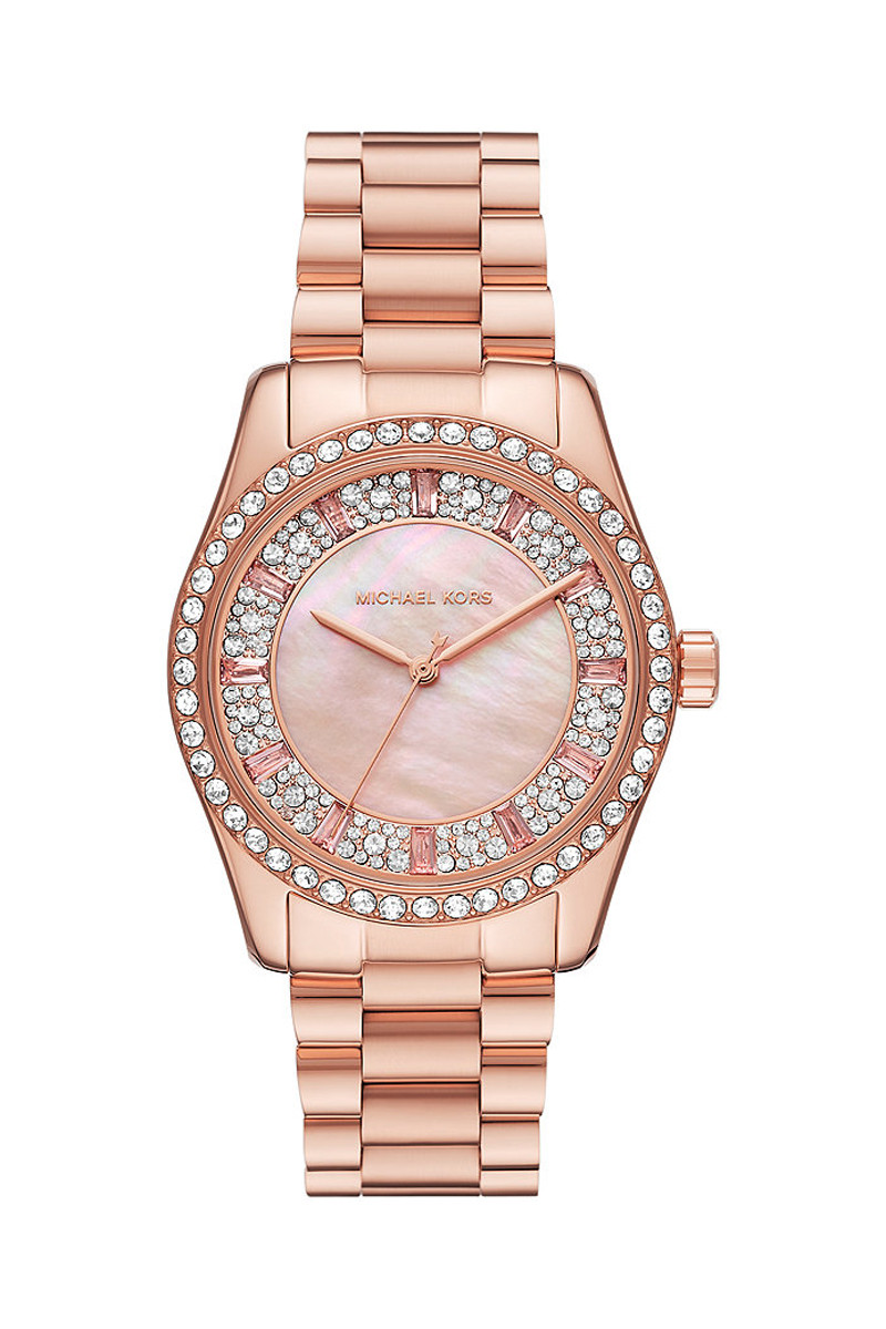 Montre à quartz en acier - Doré rose et blanc - 02 - 33892943