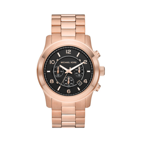 Montre à quartz en acier - Chronographe - Doré rose - 02 - 33892945