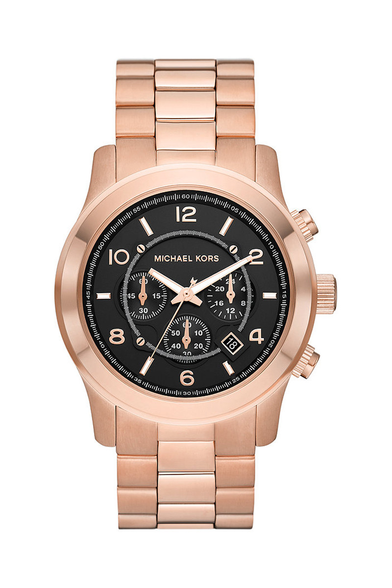 Montre à quartz en acier - Chronographe - Doré rose - 02 - 33892945