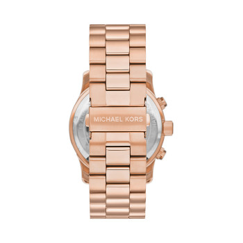 Montre à quartz en acier - Chronographe - Doré rose - 02 - 33892945