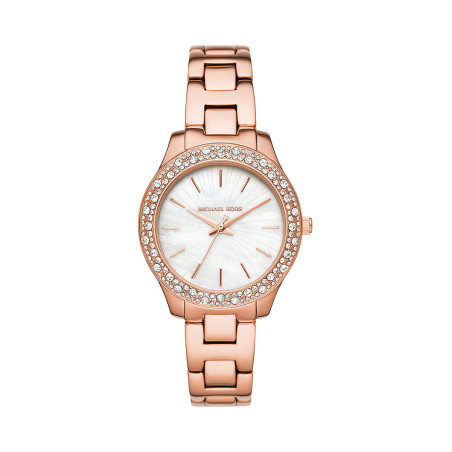 Montre à quartz en acier - Doré rose et blanc - 02 - 33892948