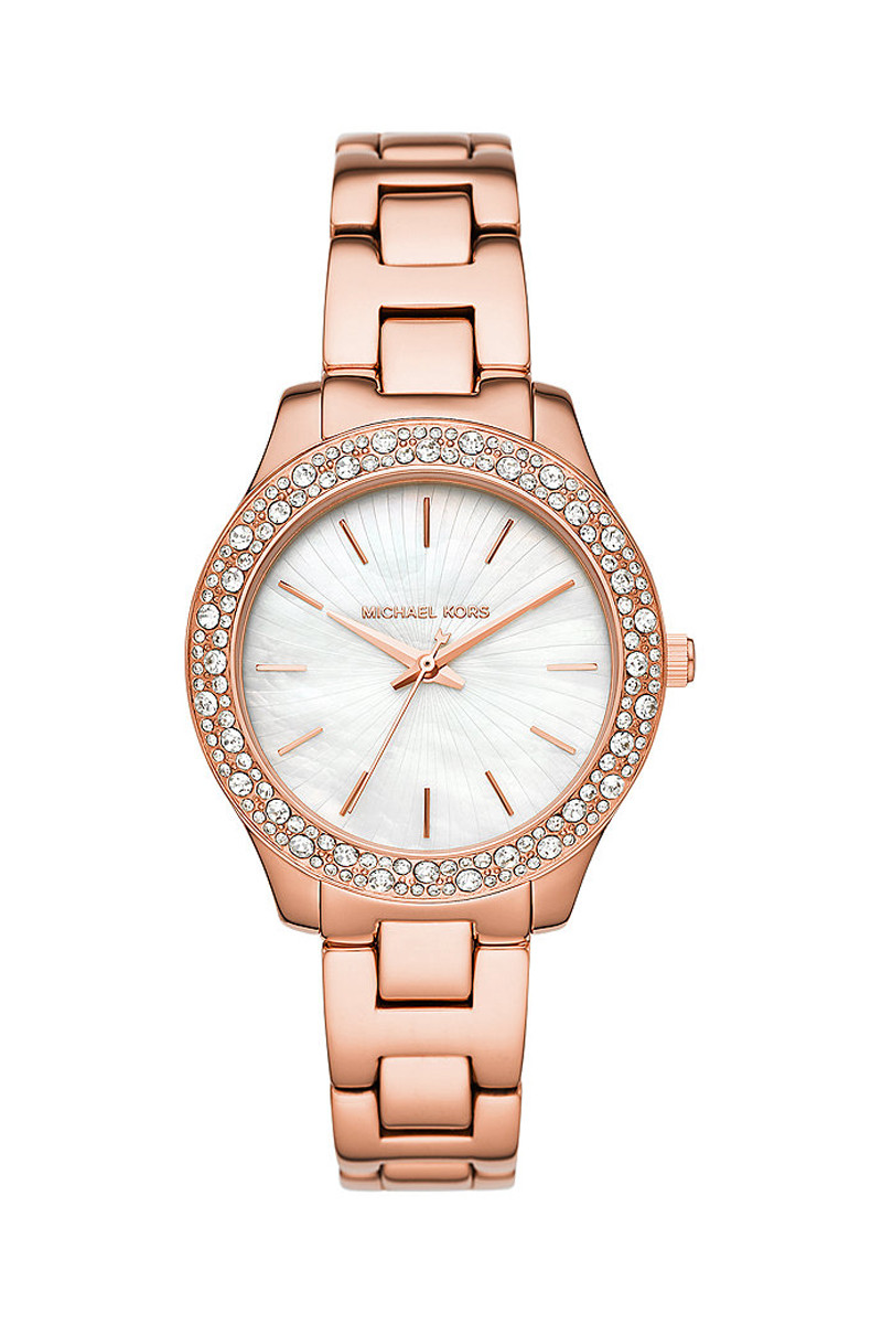 Montre à quartz en acier - Doré rose et blanc - 02 - 33892948