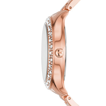 Montre à quartz en acier - Doré rose et blanc - 02 - 33892948