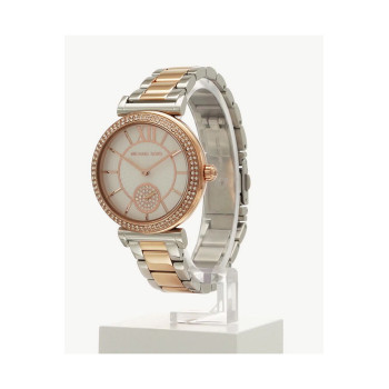 Montre à quartz en acier - Argenté et doré rose - 02 - 33892949