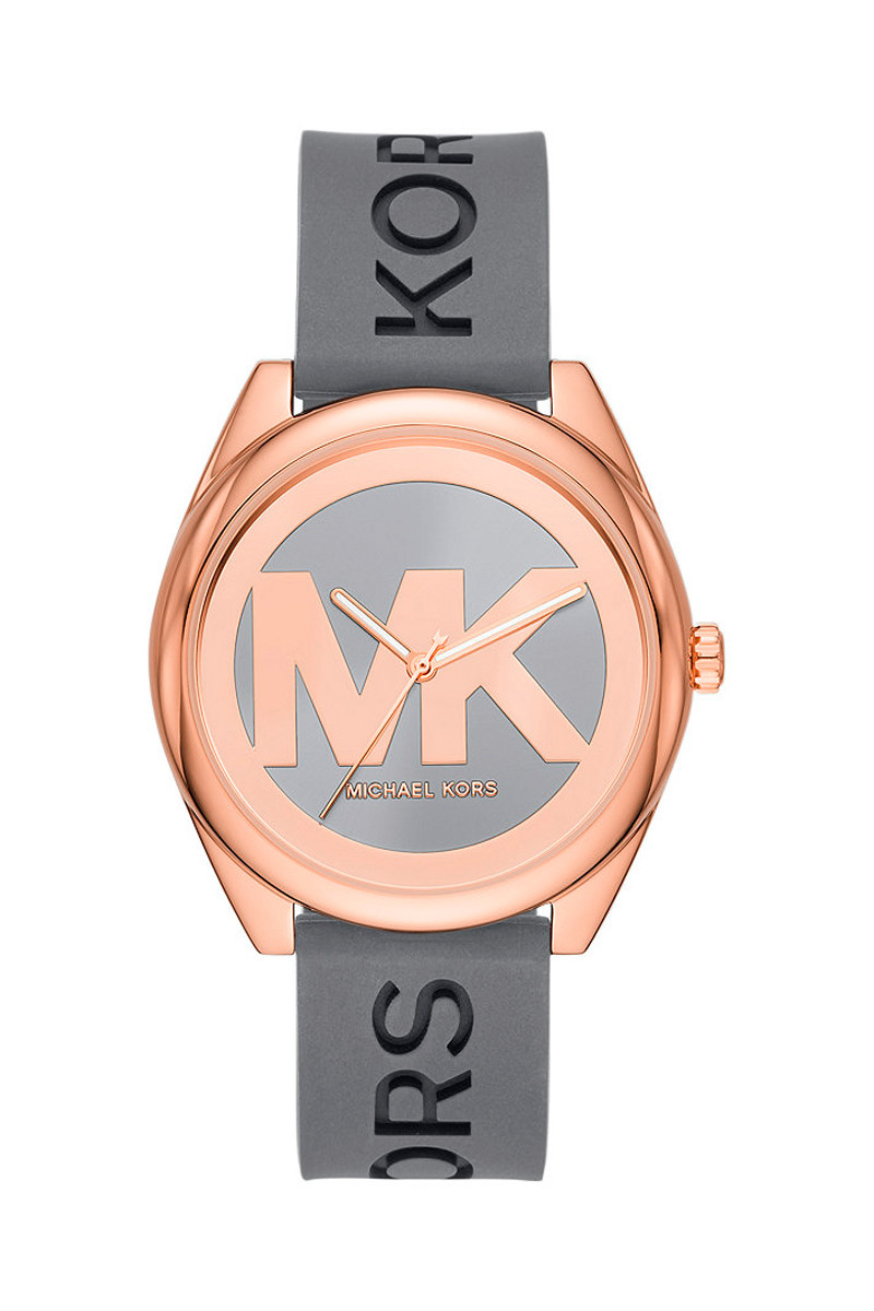 Montre à quartz en silicone Everest - 
Gris et doré rose - 02 - 33892978