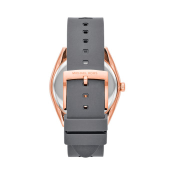 Montre à quartz en silicone Everest - 
Gris et doré rose - 02 - 33892978