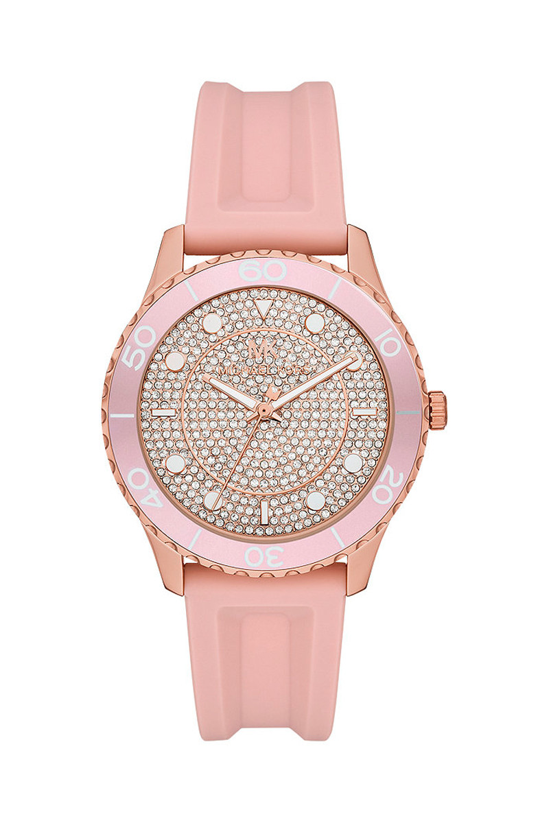 Montre à quartz en silicone Runway - Rose et doré rose - 02 - 33892979