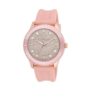 Montre à quartz en silicone Runway - Rose et doré rose - 02 - 33892979